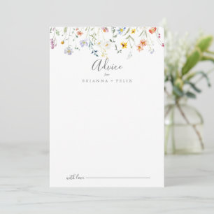 Wild Multicolor Floral Wedding Hinweiskarte