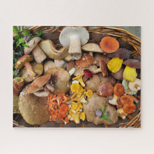 Wild Mushroom Basket Jigsaw Puzzle
