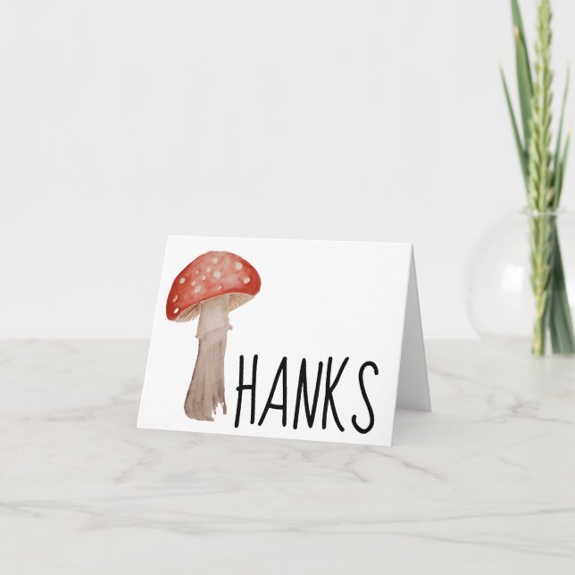 Wild Mushroom Danke Card (Vorderseite)