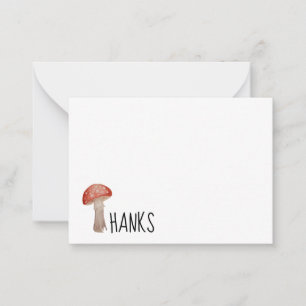 Wild Mushroom Vielen Dank Note Card Mitteilungskarte