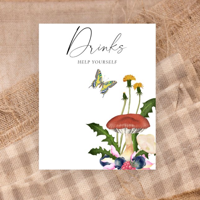 WILD MUSHROOMS BABY SHOWER Drinks Poster (Von Creator hochgeladen)
