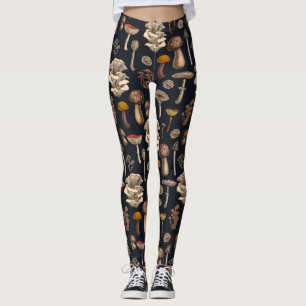 Wild Mushrooms on Grafit Leggings