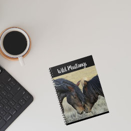 Wild Mustang Horse Spiral Foto Notebook Notizblock