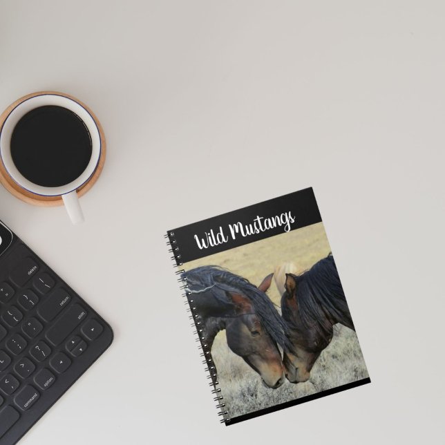 Wild Mustang Horse Spiral Foto Notebook Notizblock (Von Creator hochgeladen)
