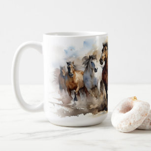 Wild Mustang Horses Equestrian Wild West Kaffeetasse