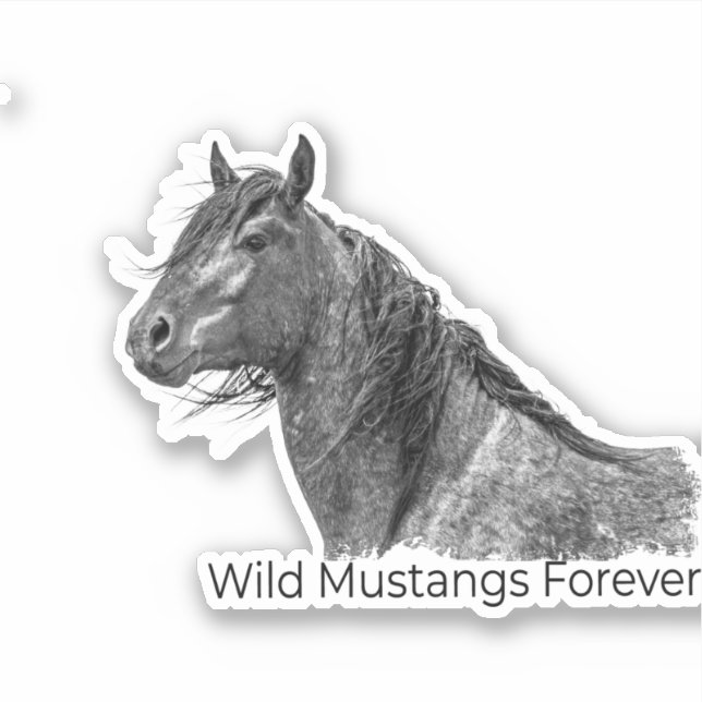 Wild Mustangs Forever Sticker (Vorderseite)