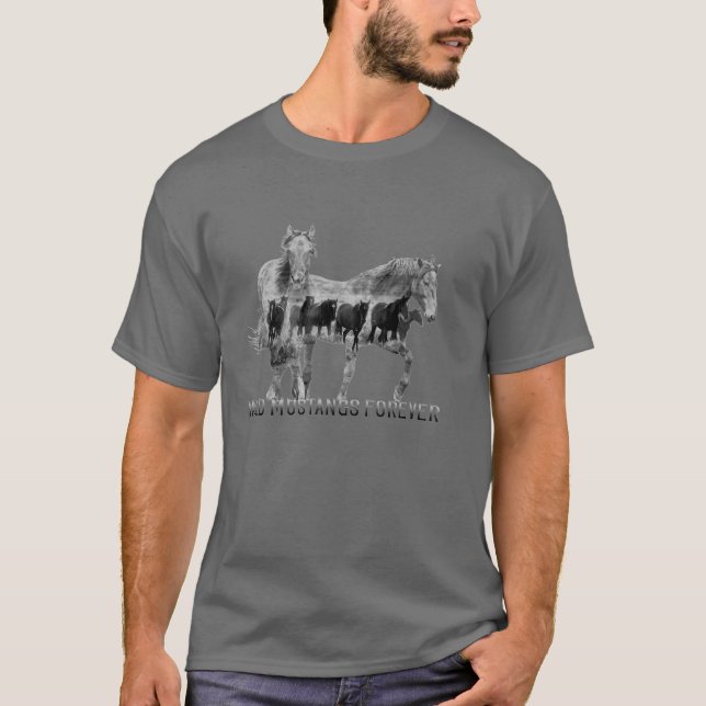 Wild Mustangs Forever T-Shirt (Vorderseite)