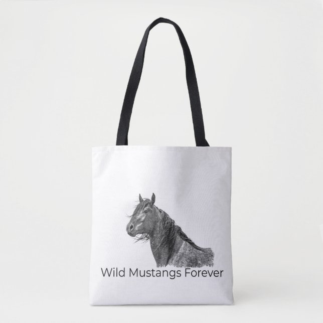 Wild Mustangs Forever Tote Bag (Vorderseite)