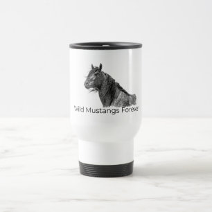 Wild Mustangs Forever Travel Mug Reisebecher