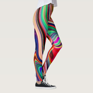Wild Muster farbenfrohe Marmorprint Leggings