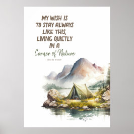 Wild-Natur Lebendes Inspiriertes Camping Zitate Po Poster