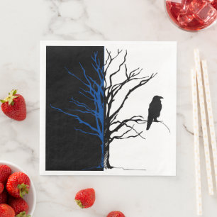 Wild Nature Blackbirds Raven Tree Serviette