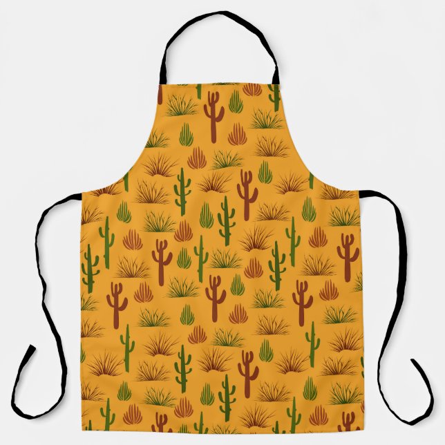 Wild Nature Cactus Bushes Pattern Schürze (Vorderseite)