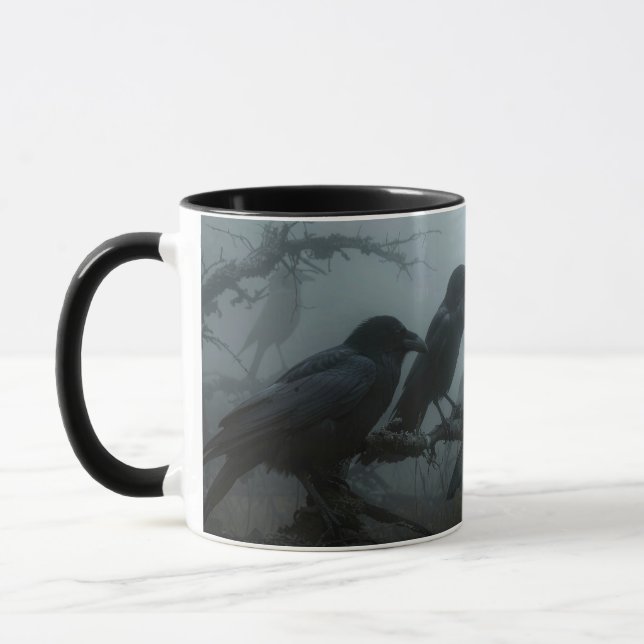 Wild-Nature Crow-Raven-Kaffee-Tasse Tasse (Links)