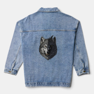 Wild Nature Crow-Wolf Raven Jeansjacke