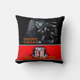 WILD NATURE - schwarze SNAKE-Designkollektion Kissen
