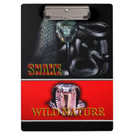 WILD NATURE - schwarze SNAKE-Designkollektion Klemmbrett