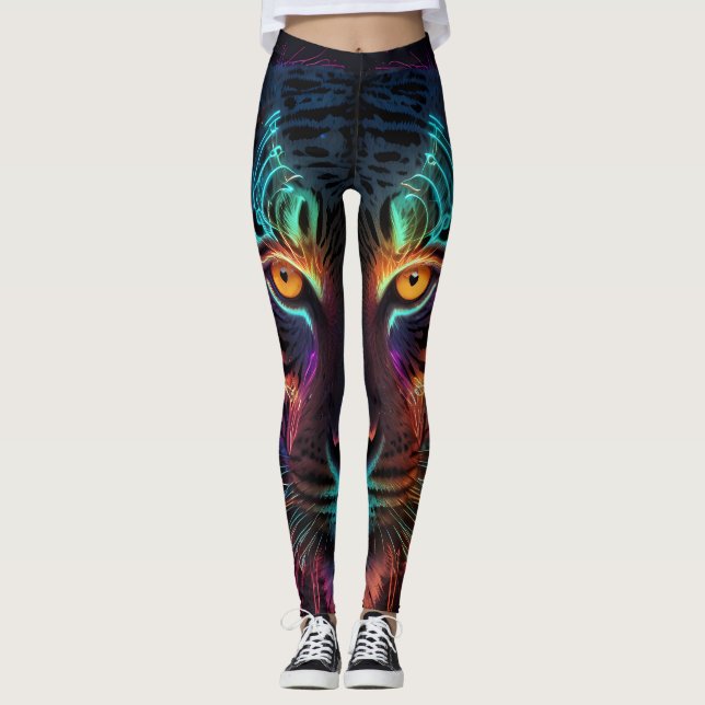Wild Neon Natures Tiger Leggings (Vorderseite)