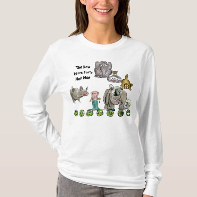 Wild New Years Party Animals T - Shirt (Vorderseite)