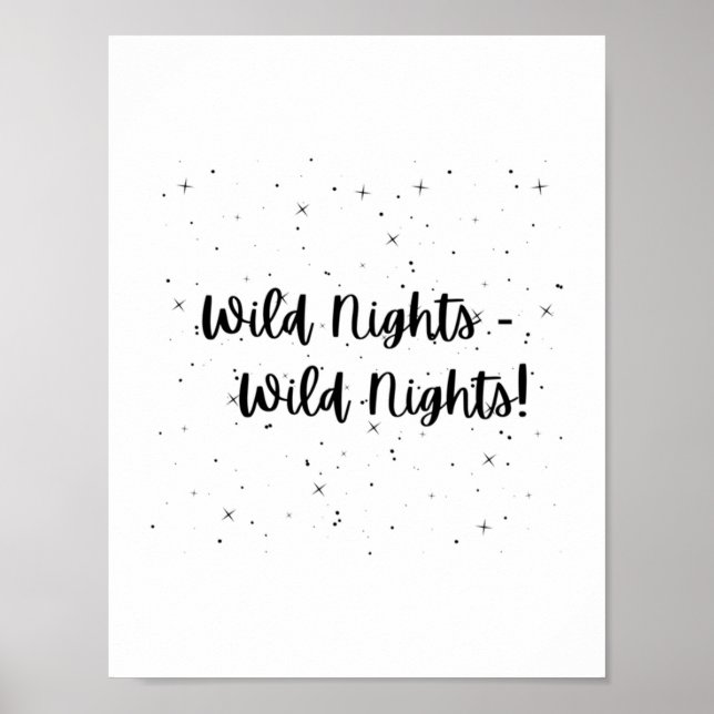 Wild Nights Emily Dickinson Poster (Vorne)