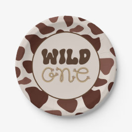 Wild Once Cowboy Birthday Party Paper Plate Pappteller