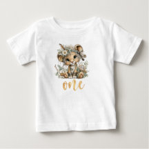 Wild One 1. Geburtstag Boho Löwe Baby T-Shirt