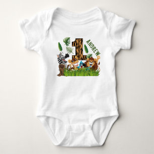 Wild One 1. Geburtstag Dschungel Baby Strampler