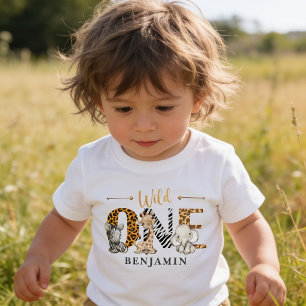 Wild One 1. Geburtstag Dschungel Baby T-Shirt