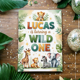 Wild One 1. Geburtstag Einladungskarte - Lucas Einladung