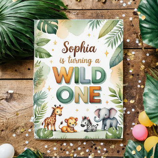 Wild One 1. Geburtstag Einladungskarte - Sophia Einladung
