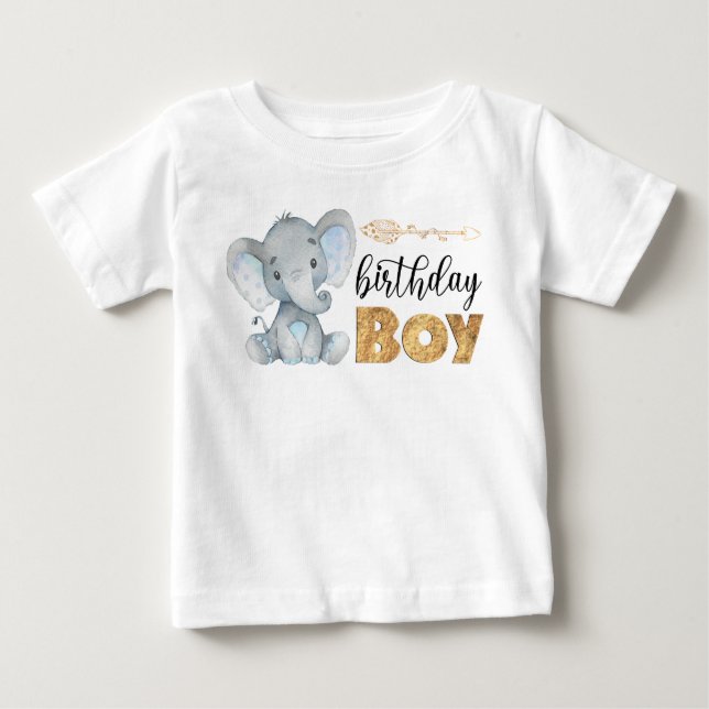 Wild One 1. Geburtstag Elephant Baby T - Shirt (Vorderseite)