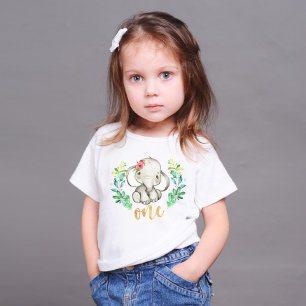 Wild One 1. Geburtstag Elephant Baby T - Shirt