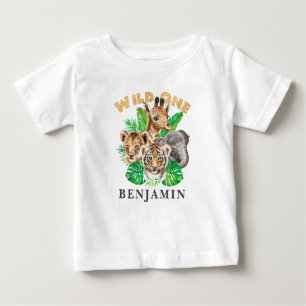 Wild One 1. Geburtstag Jungle Baby T - Shirt