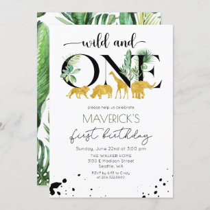 Wild One 1. Geburtstag Jungle Safari Einladung
