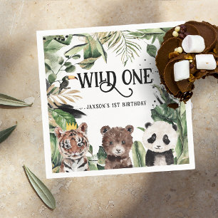Wild One 1. Geburtstag   König der Dinge Krone Serviette