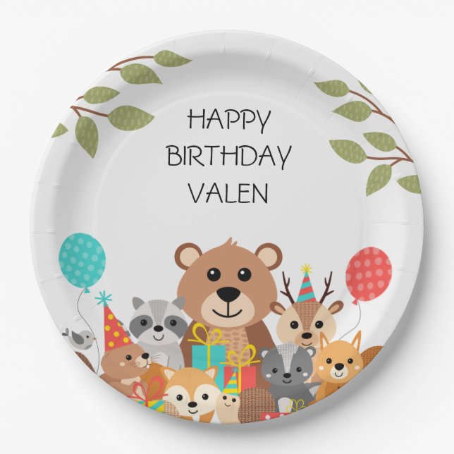 Wild One 1. Geburtstag  Pappteller (Vorderseite)