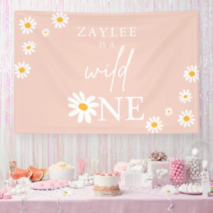 Wild One 1. Geburtstag Party Boho Daisy Willkommen Banner