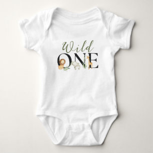 Wild One 1. Geburtstag Safari Animals Baby Boy Strampler