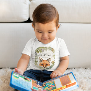 Wild One 1. Geburtstag Woodland Fox Baby T-shirt