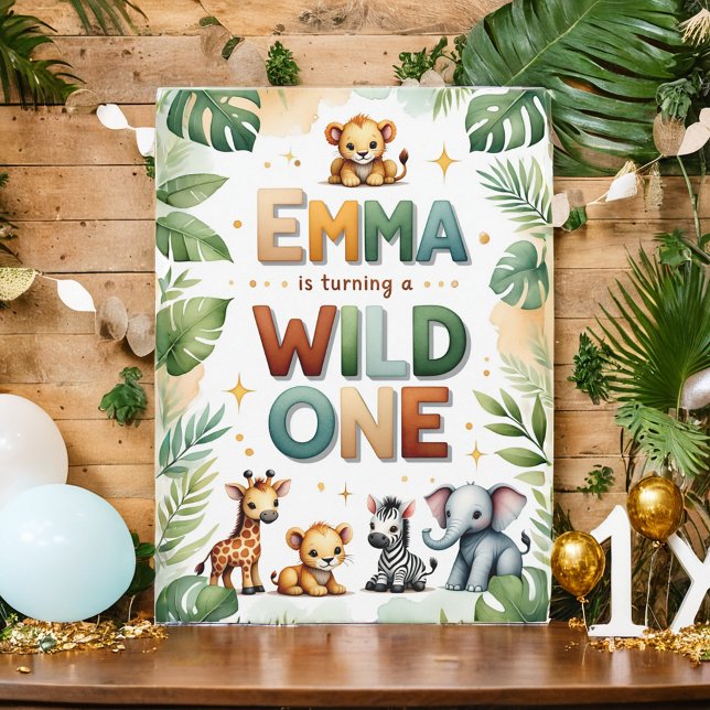 Wild One 1st Birthday Invitation Card - Emma Einladung (Von Creator hochgeladen)