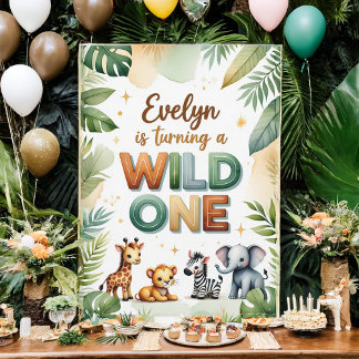 Wild One 1st Birthday Invitation Card - Evelyn Einladung