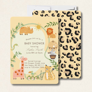 Wild One Adventure erwartet Baby Shower gerundet Einladung