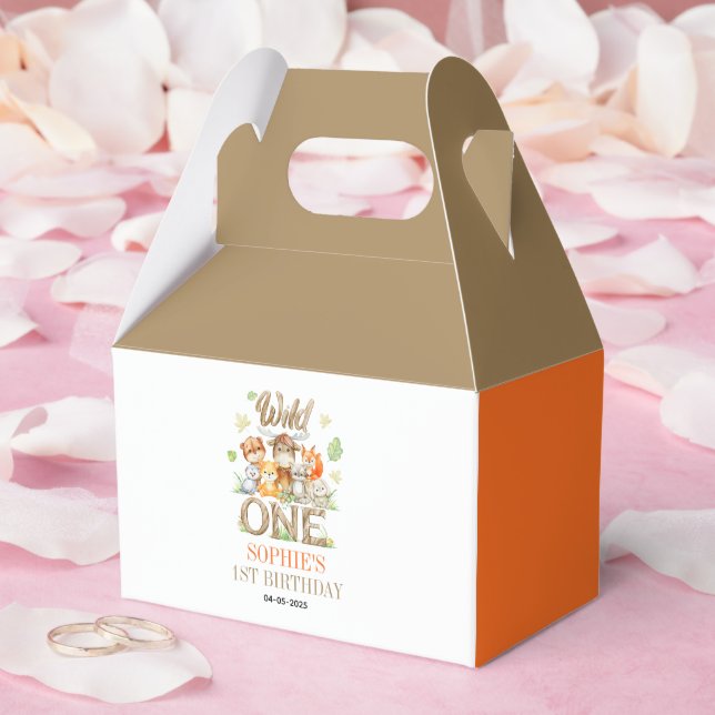 Wild One Animal 1st Birthday Party | Safari Jungle Geschenkschachtel (Hochzeit)