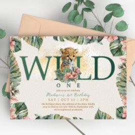 Wild One Animal Guepard Baby Boy 1. Geburtstag Einladung