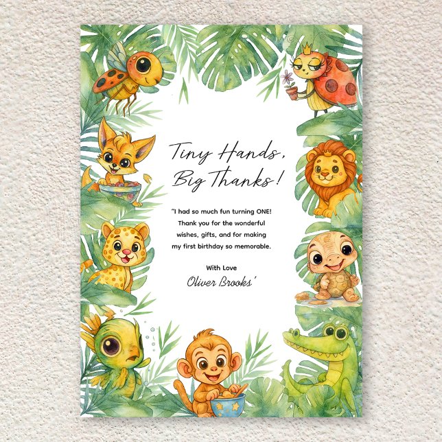 Wild One Aquarell 1. Geburtstag Danke Karte (Wild One Watercolor 1st Birthday Thank You Card)