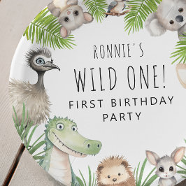 Wild One! Aussie Animal Birthday Party Pappteller