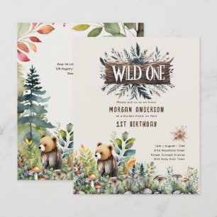 Wild-One-Baby-Bear-Woodland-Tiere rustikal