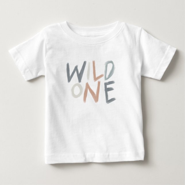 Wild One Baby Design in Earthy Tones T-shirt (Vorderseite)
