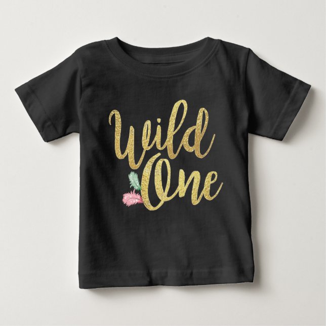 Wild One Baby Erstgeburt Girl Bodysuit T - Shirt (Vorderseite)
