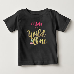 Wild one Baby First Geburtstag Girl Bodysuit T - S T-shirt